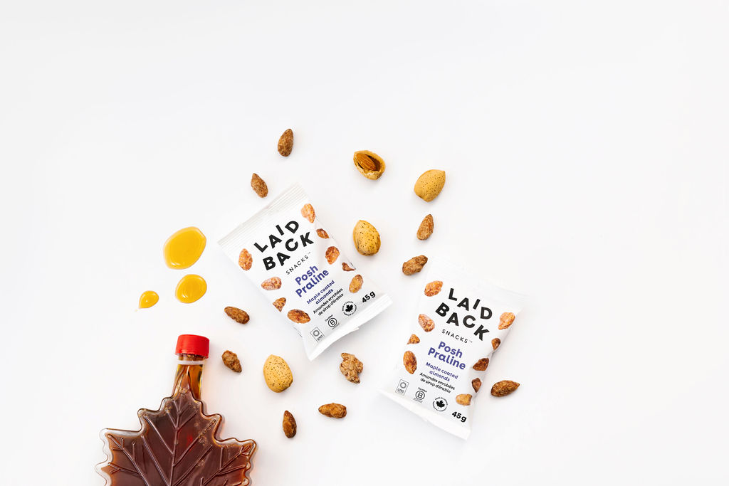 Posh Praline maple almond pouches with maple syrup